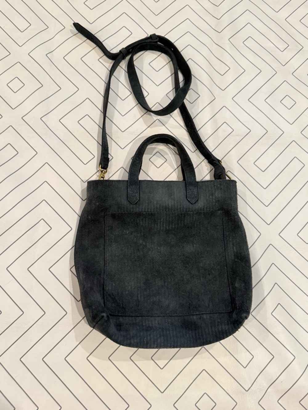 Madewell Green Suede Crossbody Purse